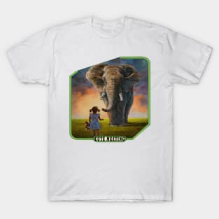 Girl and elephnat T-Shirt